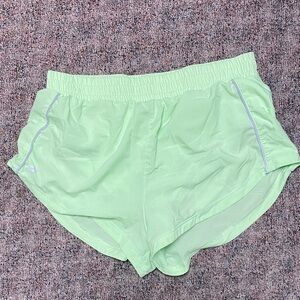 Women's Light Green Athletic Shorts